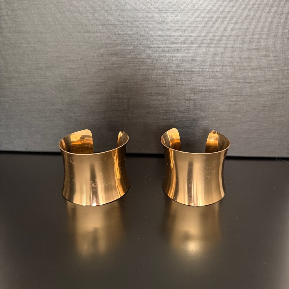 Set of Vintage Gold Cuff Bracelets
